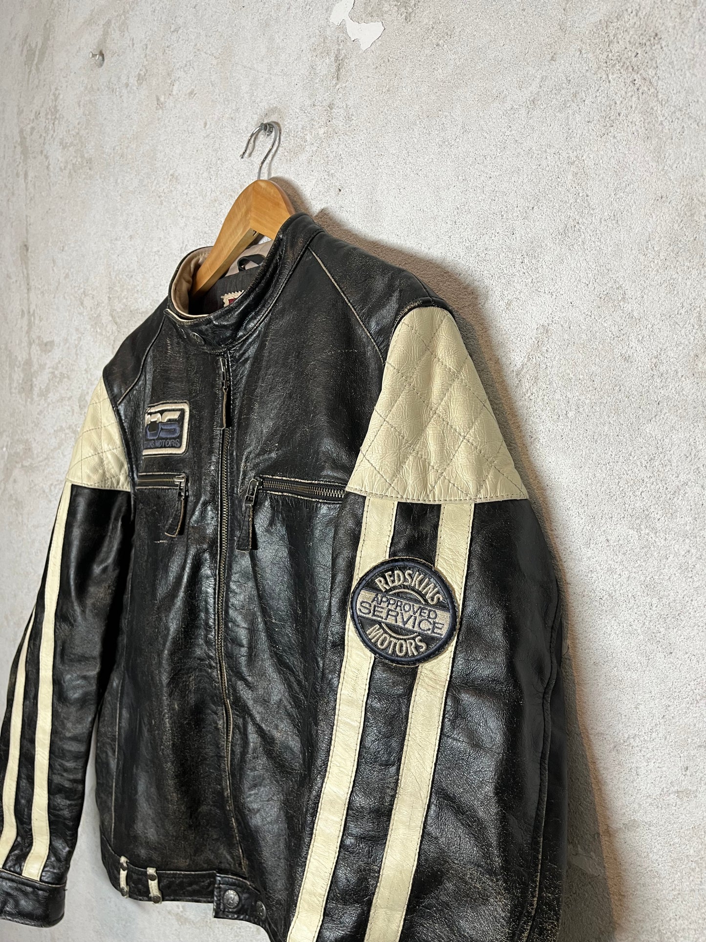 Redskins vintage leather motor jacket - L