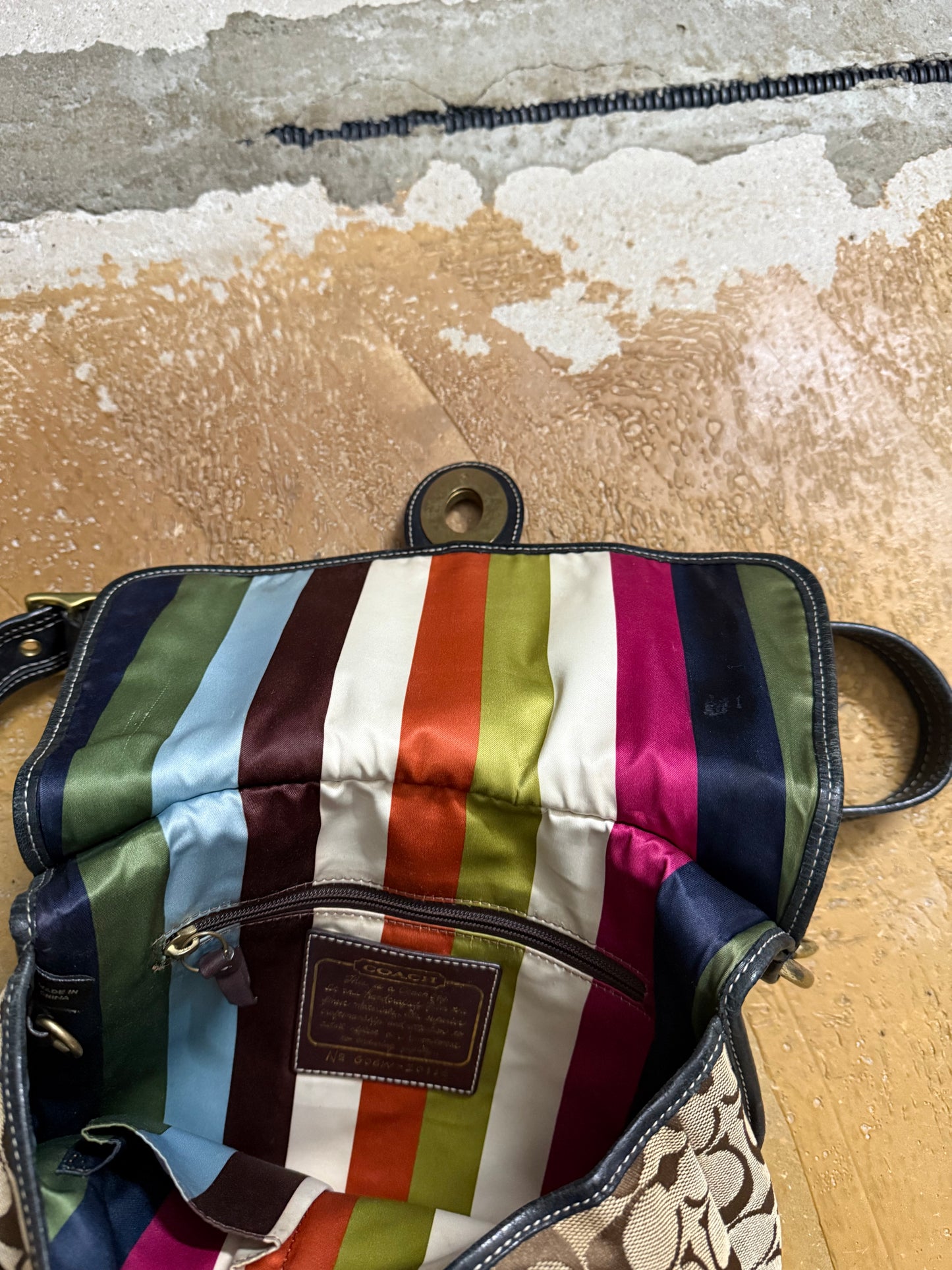 Coach vintage monogram leather bag