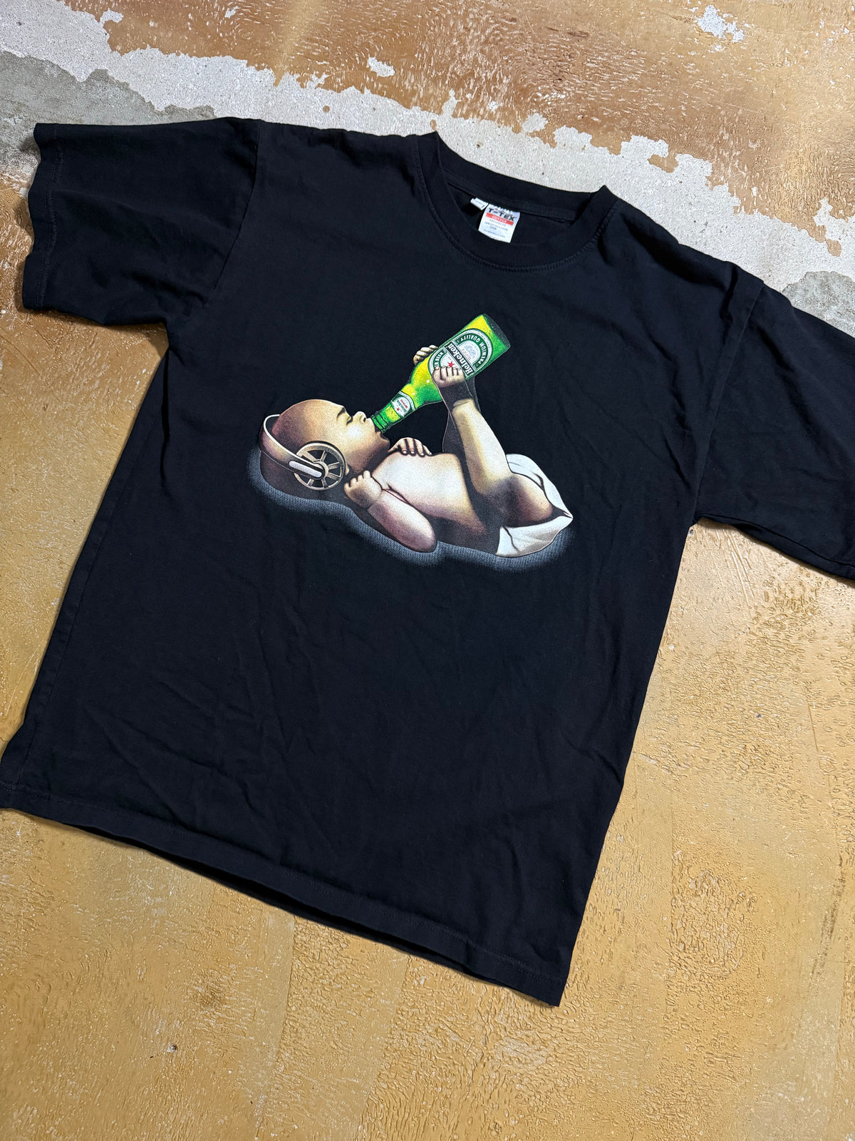 Vintage Heineken Baby graphic tee shirt