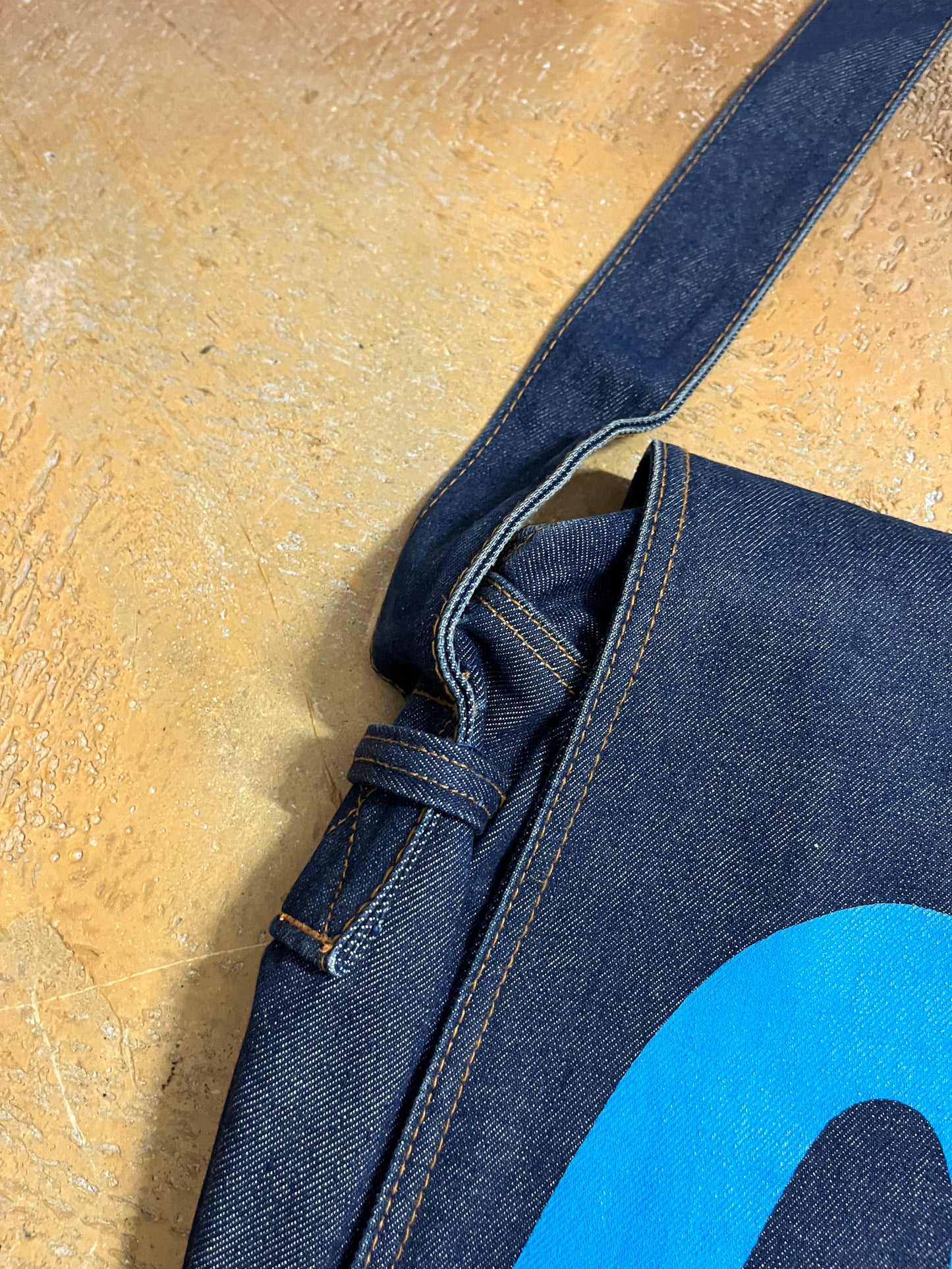 Evisu vintage japanese denim shoulder bag