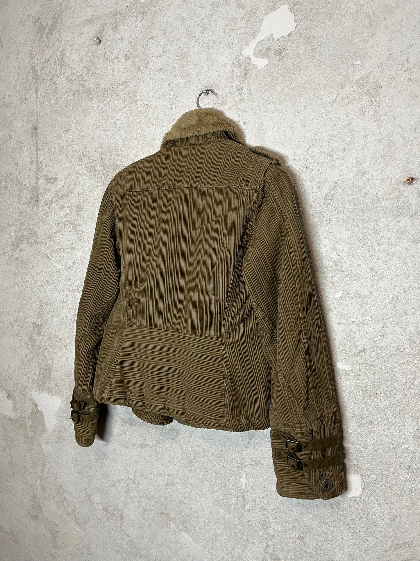 Diesel vintage 2000s sherpa sherling corduroy jacket - S