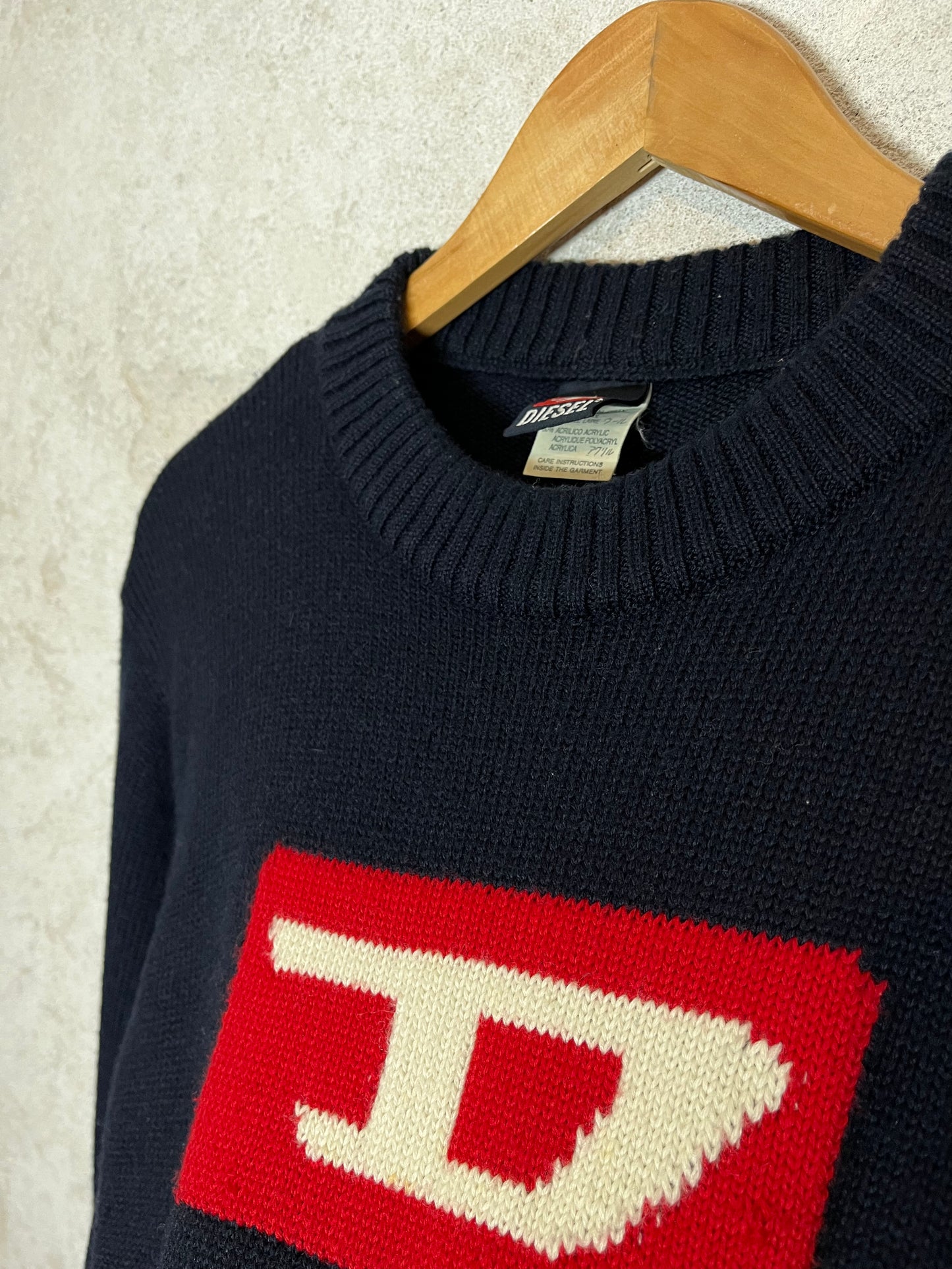 Diesel vintage retro wool knit sweater -