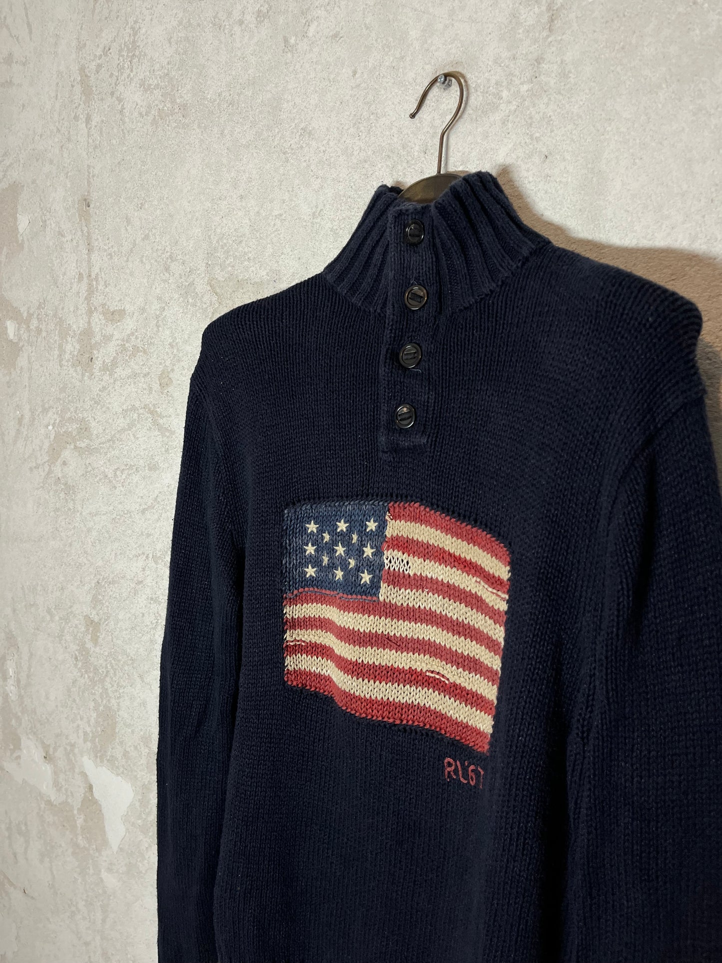 Ralph Lauren vintage Polo Sport USA flag knit sweater - L