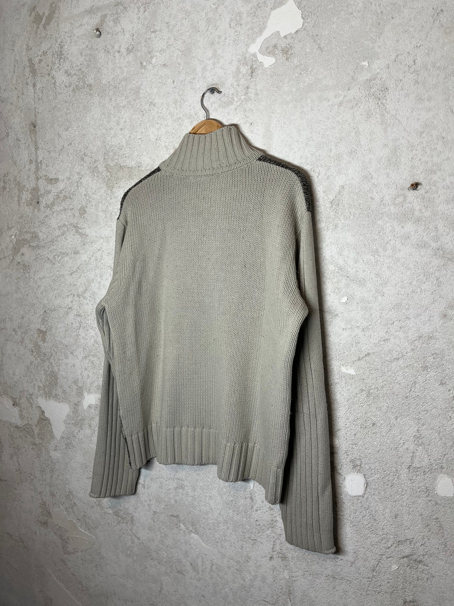 O'neill vintage retro 2000s knit zip-up sweater - L