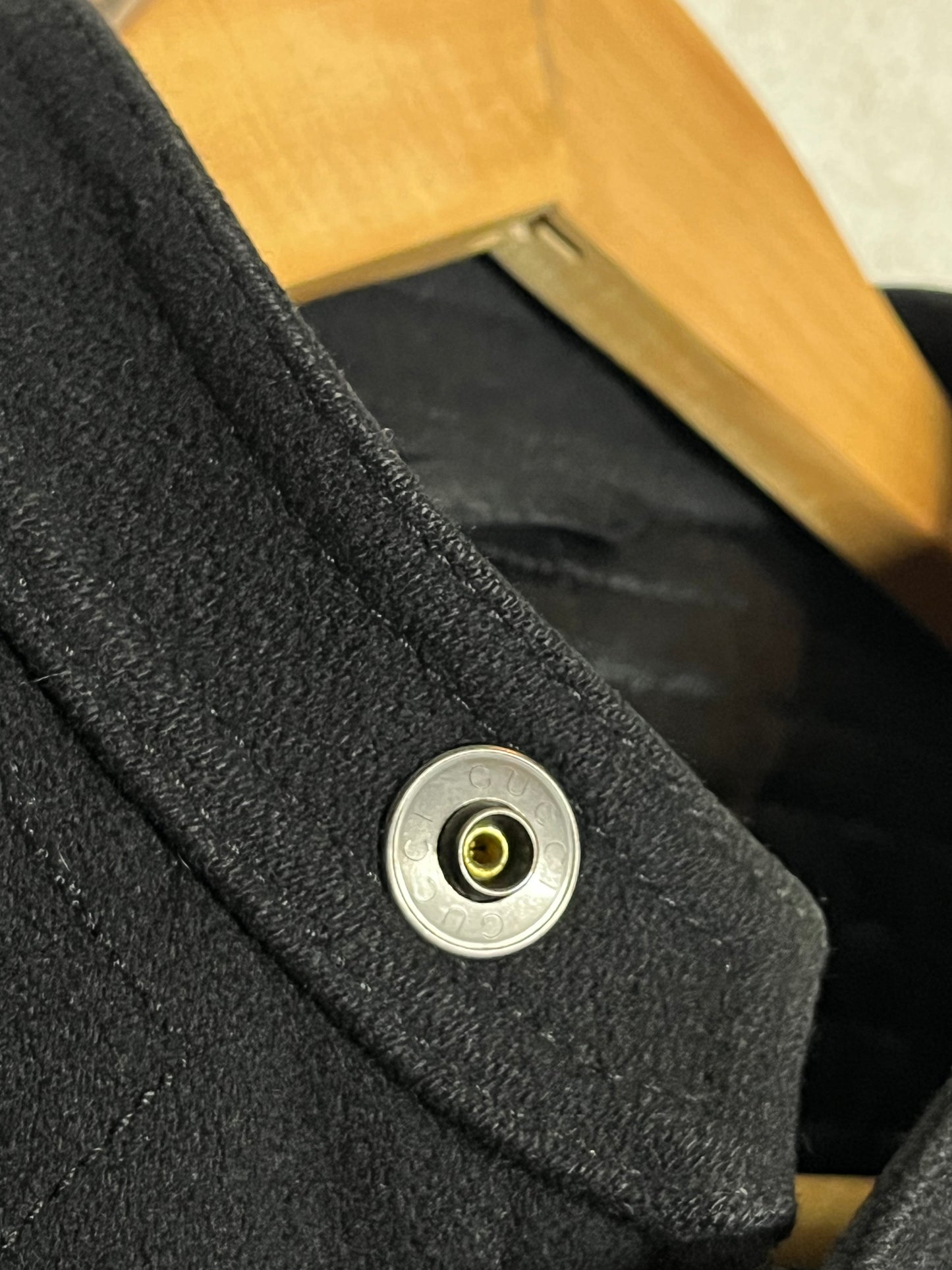 Gucci 100% melton wool biker jacket -