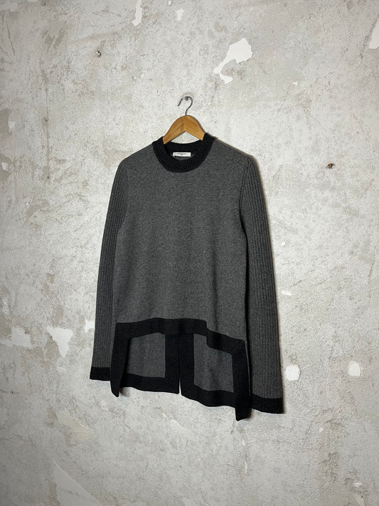 Givenchy assymetrical tuxedo sweater knit - M