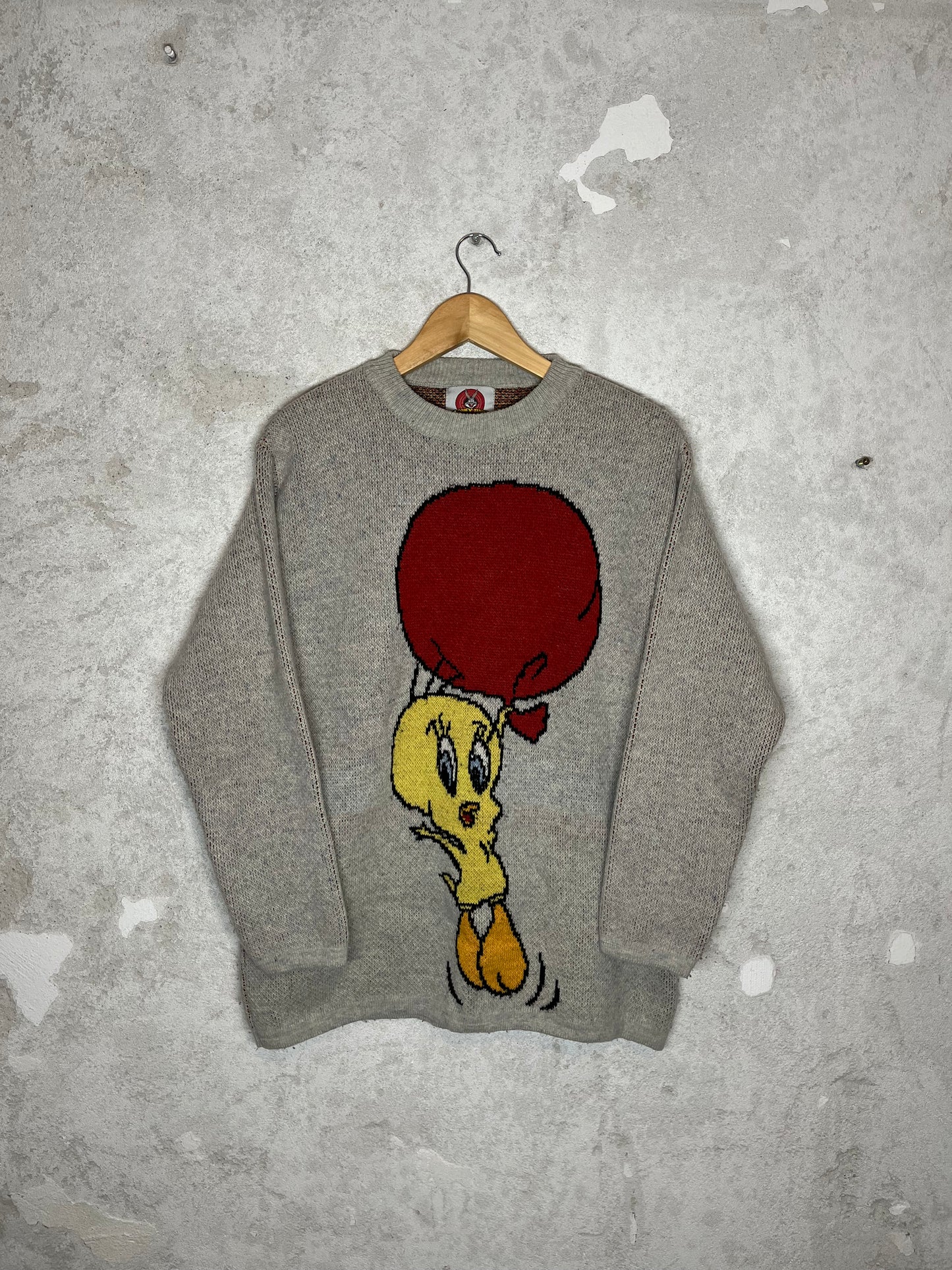 Looney Tunes Titi ski snowboard wool knit sweatshirt