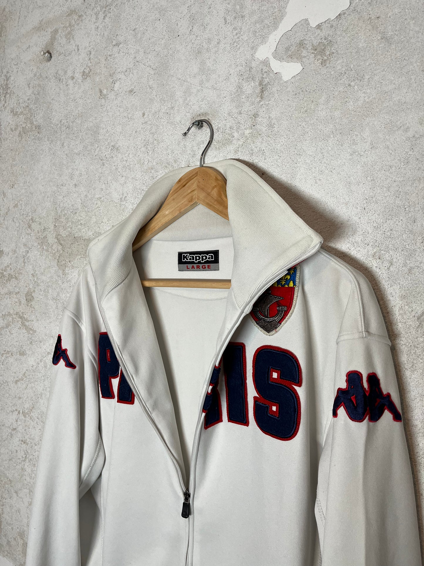 Kappa vintage retro ''Paris'' soccer zip-up sweatshirt - M