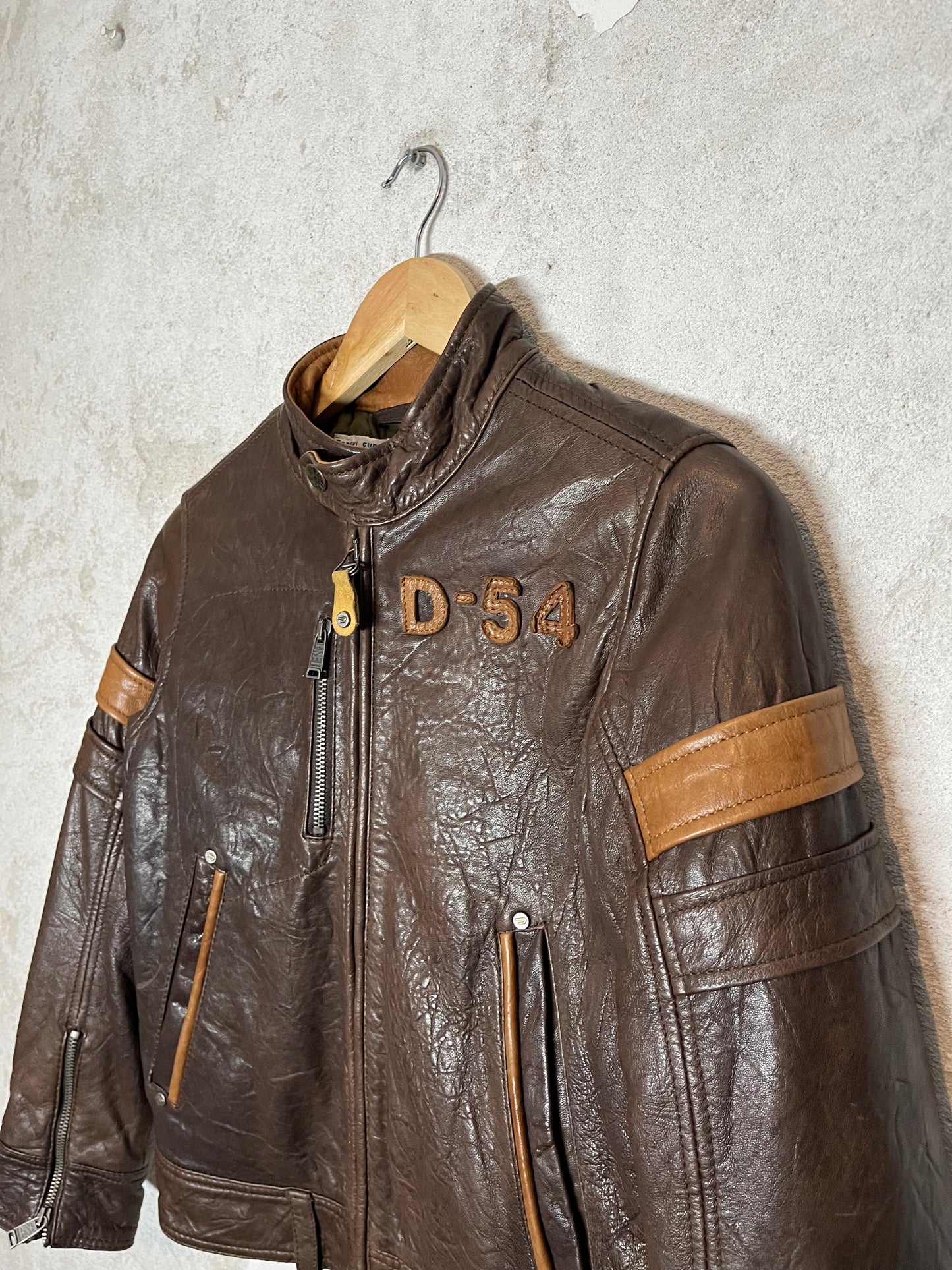 Diesel 2000s leather motor jacket - M