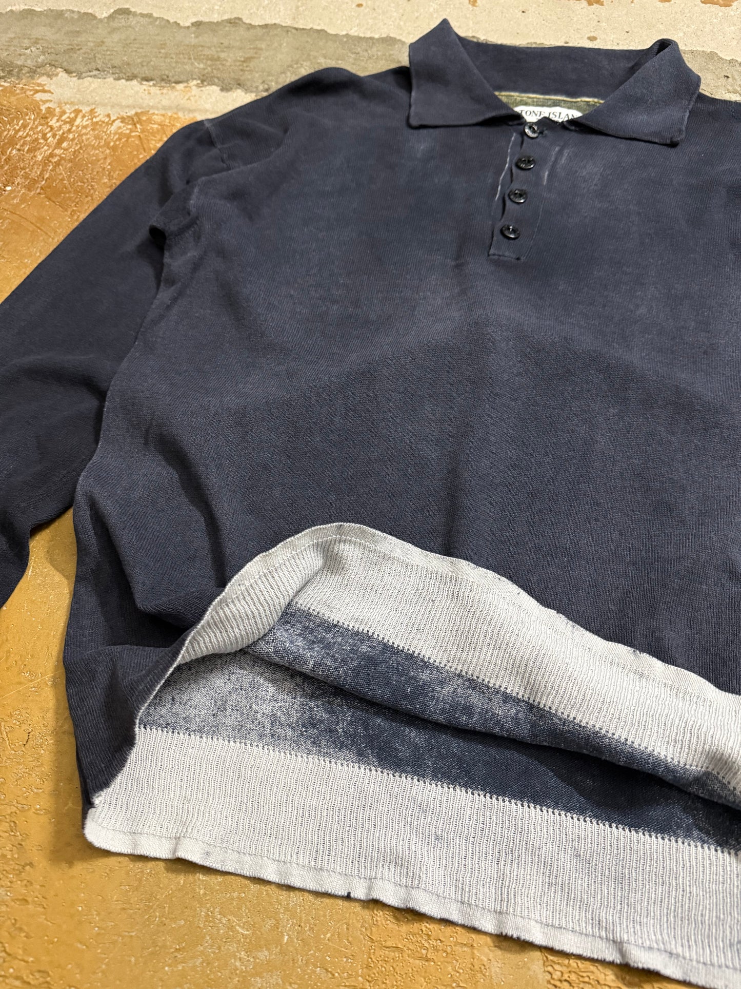 Stone Island vintage knit polo shirt - M