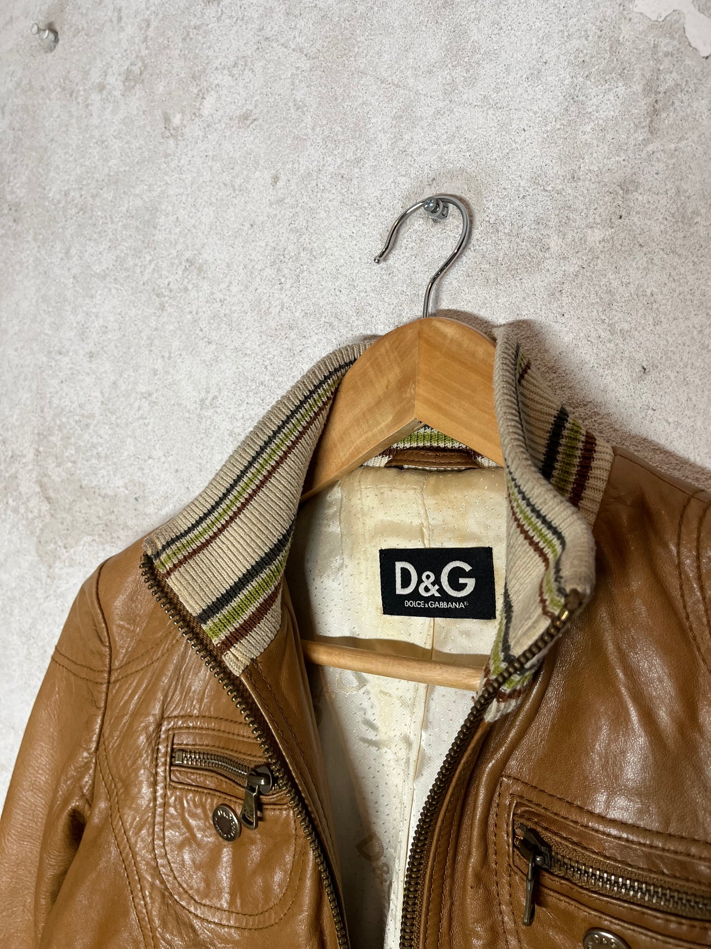 Dolce & Gabbana leather jacket - XS