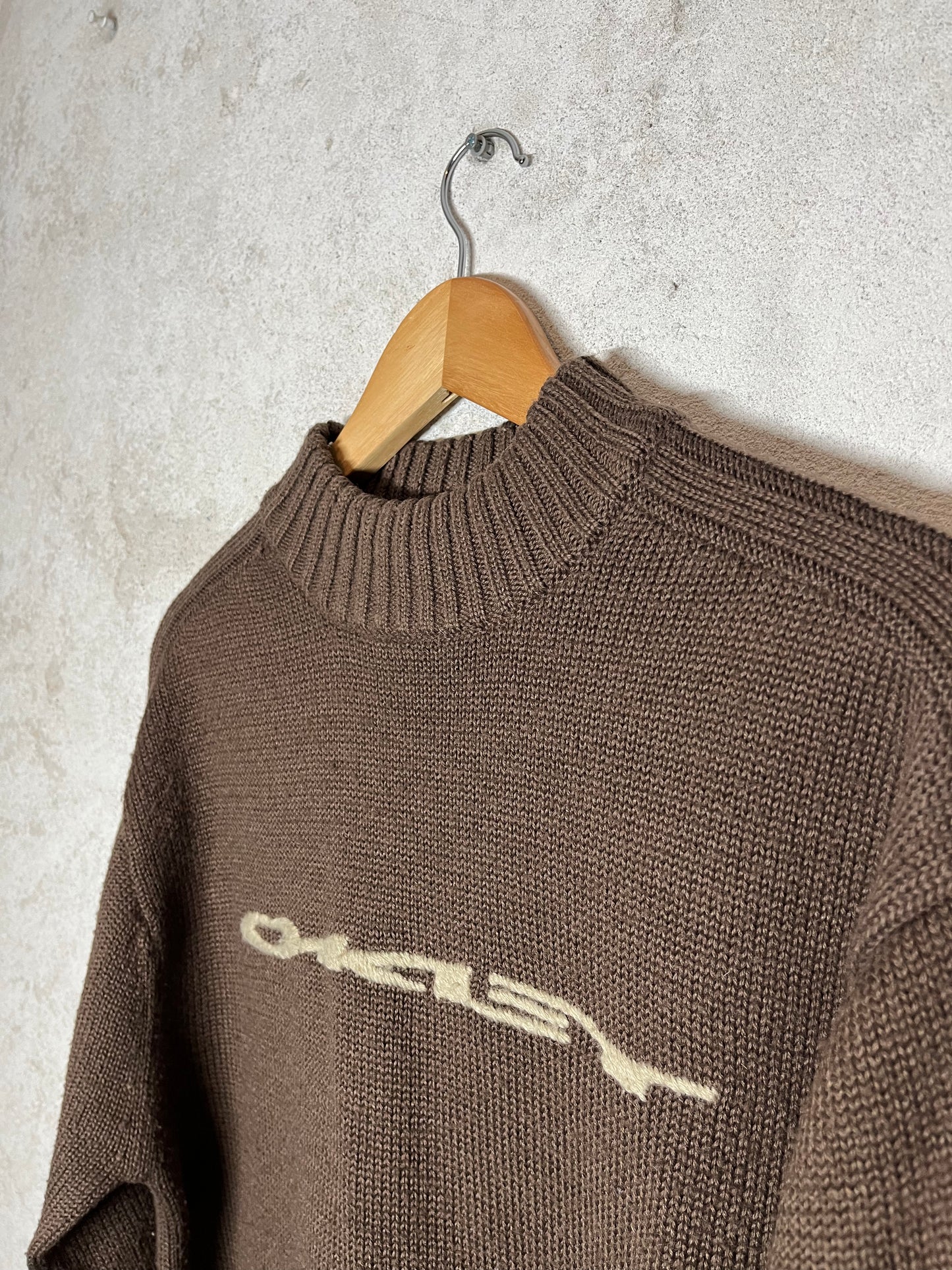 Oakley rare 90s knit spellout turtleneck sweater - L