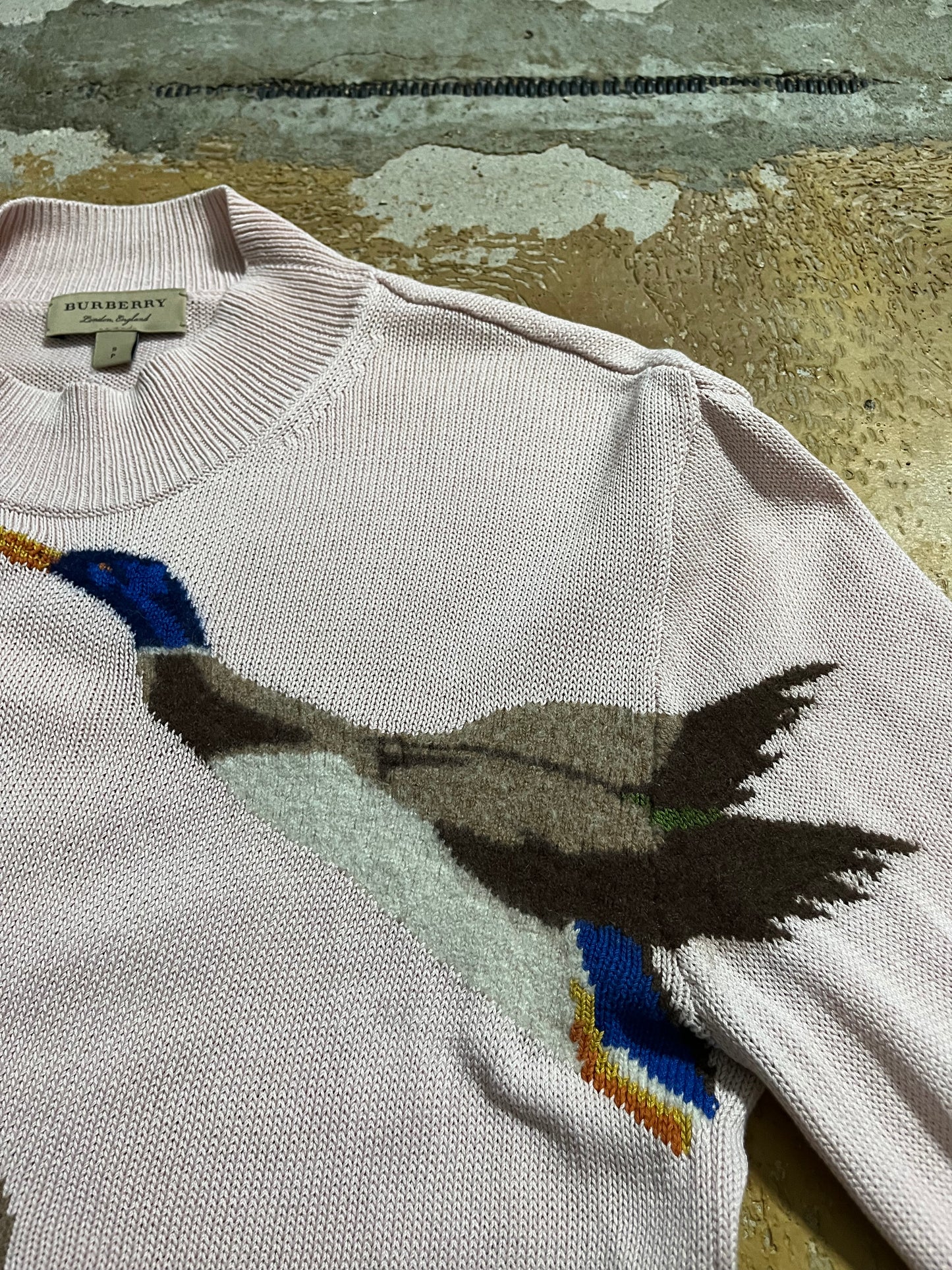 Burberry Duck Intarsia (€1.000 retail) sweater cashmere + cotton - S