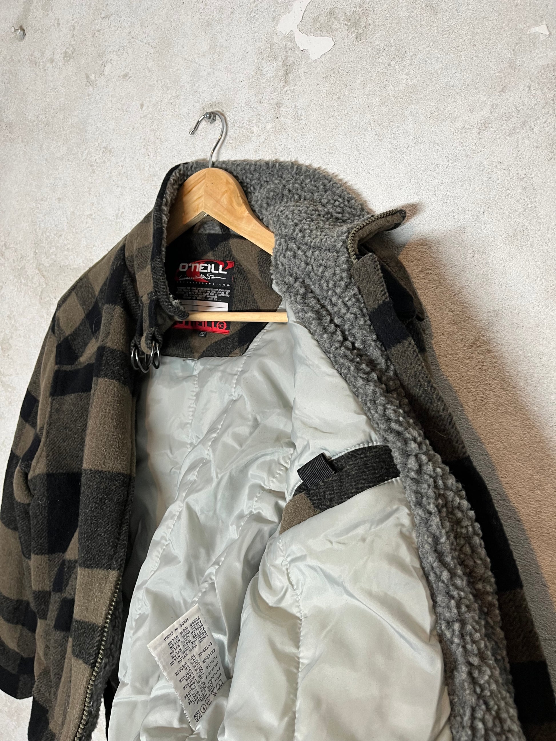 O'neill checkered fleece 90s 2000s y2k jacket 