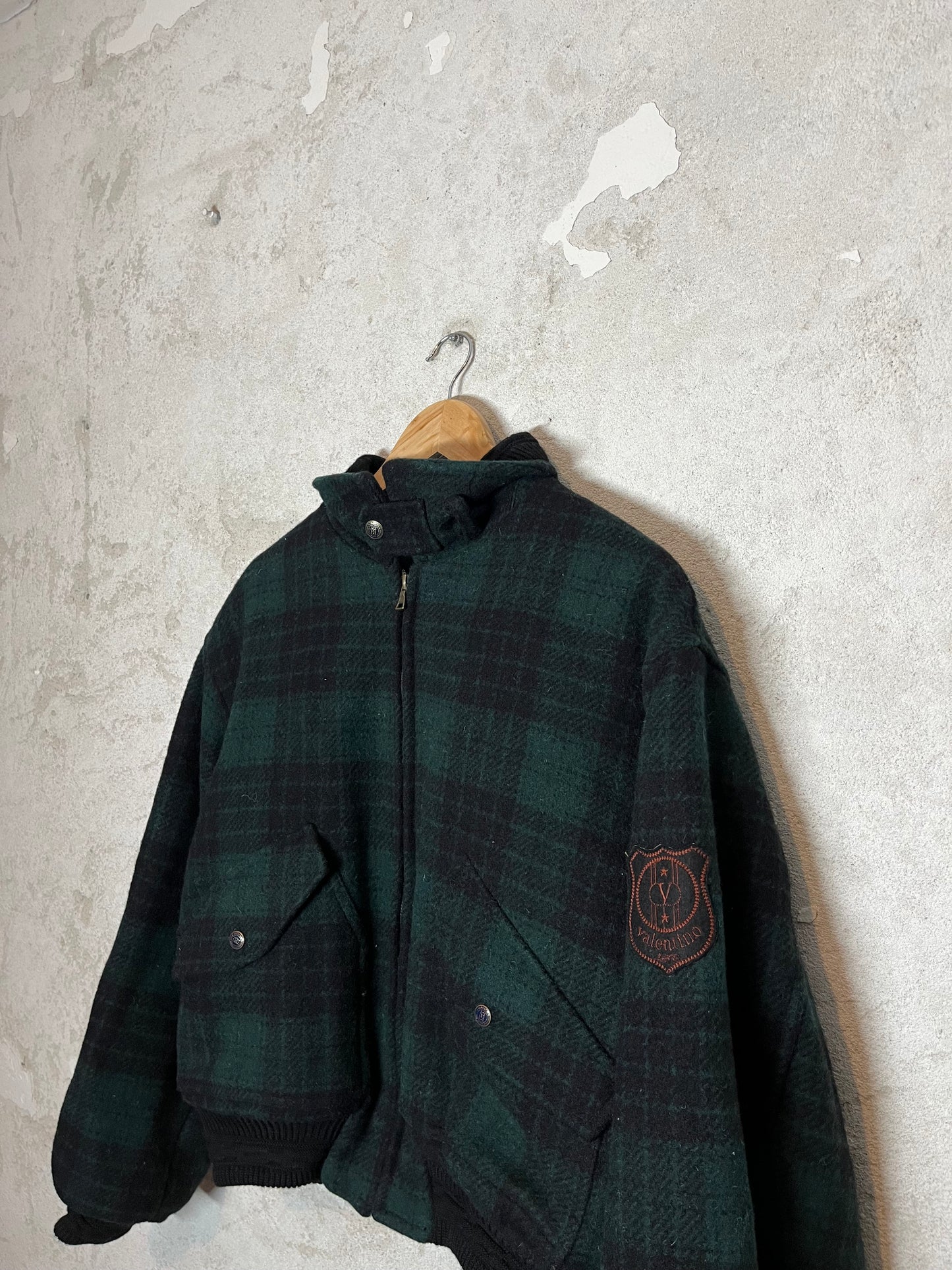 Valentino Wool checkered felt jacket - S