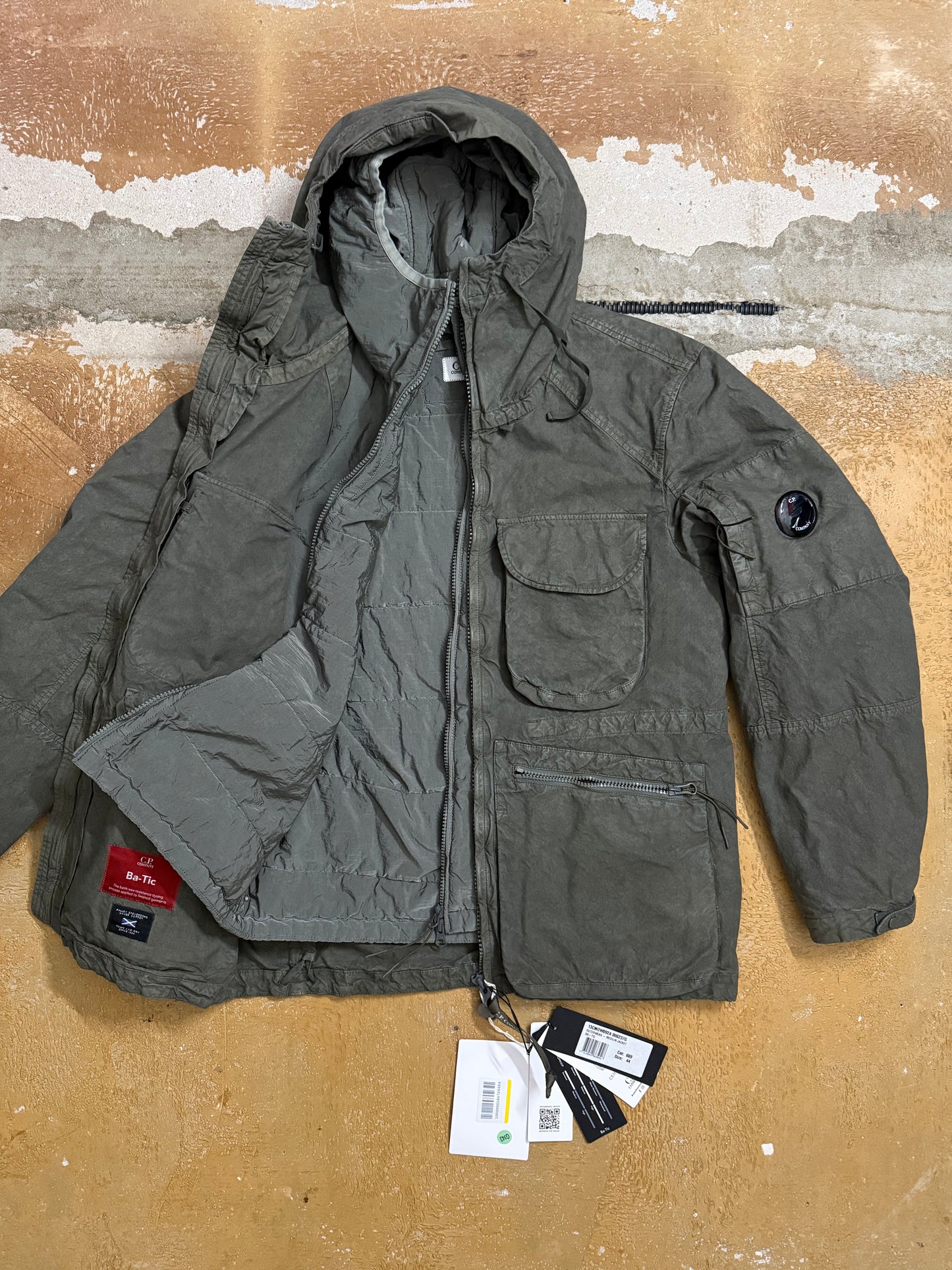 CP Company Ba-Tic Halley Stevensons waxed cotton 2-in-1 winter jacket - S