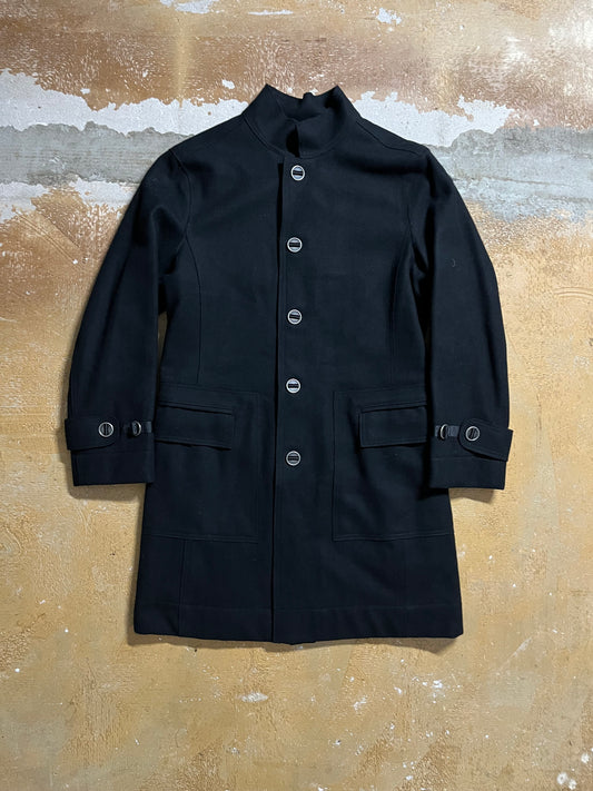 Dirk Bikkembergs wool puffer long coat - XL