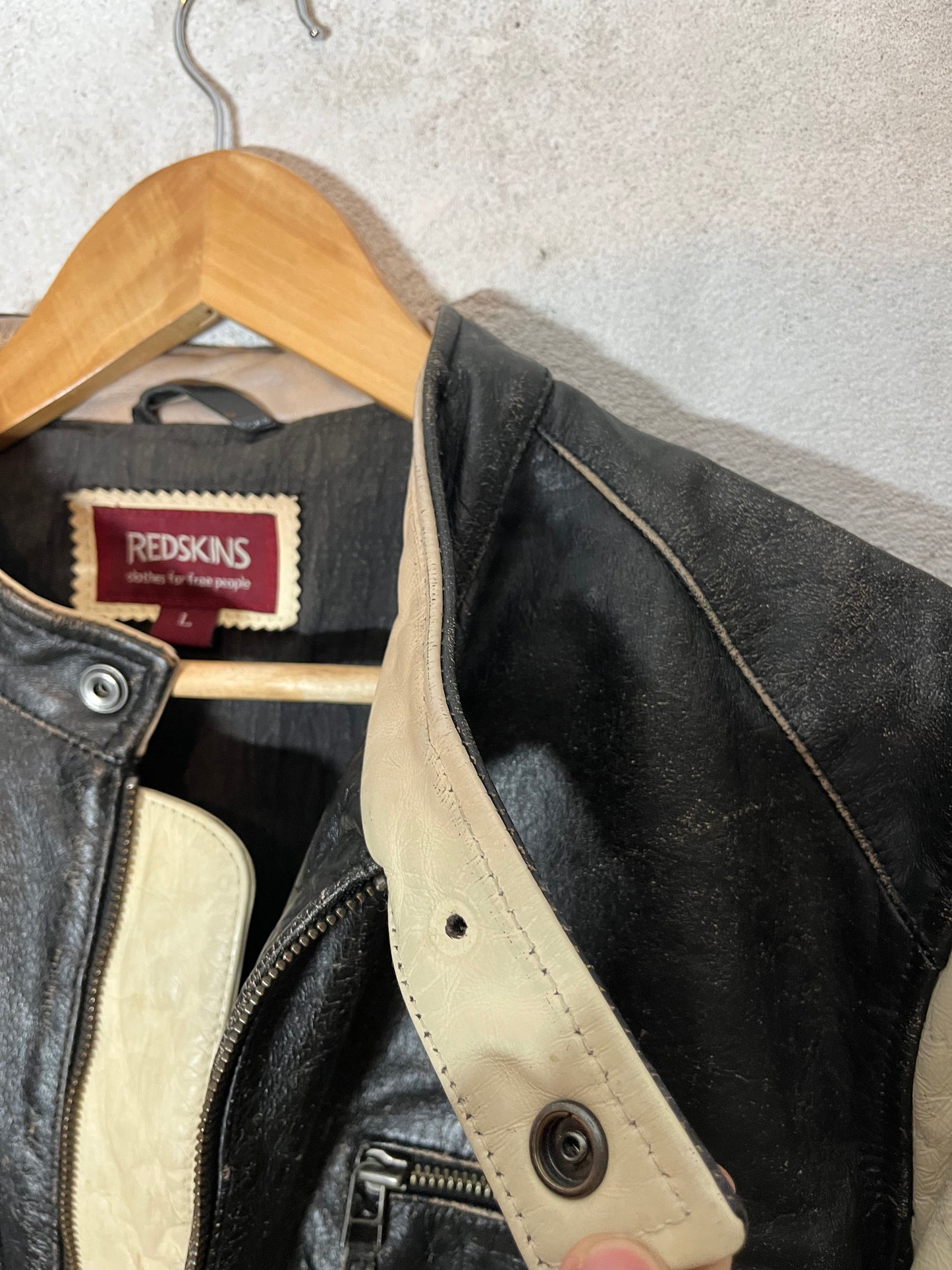 Redskins vintage leather motor jacket - L